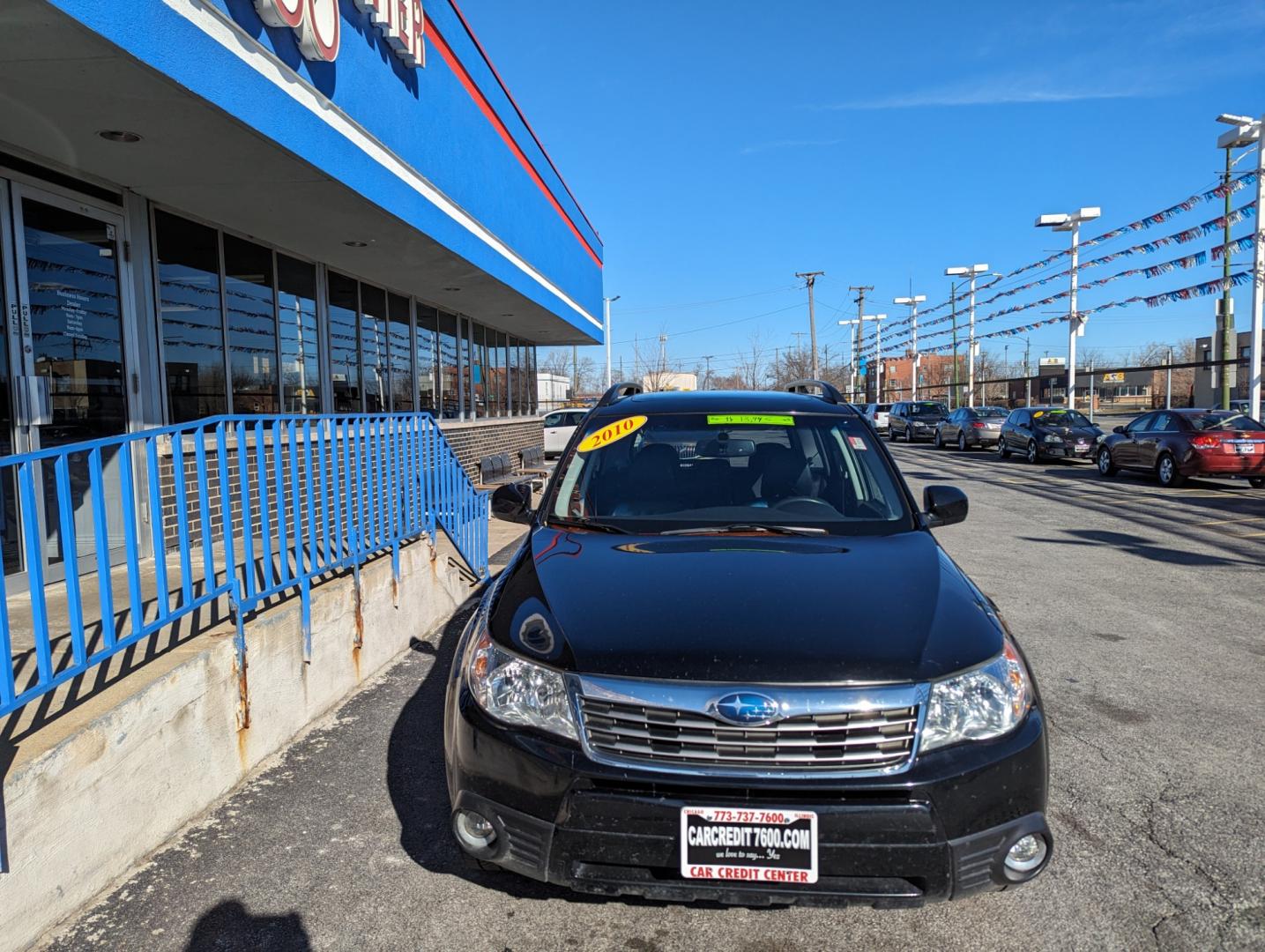 2010 BLACK Subaru Forester 2.5X Limited (JF2SH6DC6AH) with an 2.5L H4 SOHC 16V engine, 4-Speed Aut transmission, located at 7600 S Western Ave., Chicago, IL, 60620, (773) 918-3980, 0.000000, 0.000000 - Photo#2